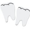 Sherman Dental 2" WHITE TOOTH SHAPE ERASERS