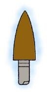 Brownie (Prepolish) Latch (CA) Mini Point for precious and semi-precious metals, Package of 12 