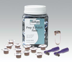 SULTAN TOPEX® PREP & POLISH™ PASTE - Prep & Polish Paste, 100-2g Cups, Prophy Ring & 2 Upgrade Angles