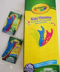 SunStar Crayola Kids' Flossers 48 Pack of 3 Individually Wrapped Per Box