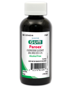 Sunstar GUM Paroex 0.12% CHLORHEXIDINE GLUCONATE ORAL RINSE - Sodium Fluoride Varnish, 4 oz Bottle