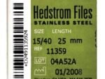 SybronEndo Hedstrom Files 6/Box. Stainless Steel
