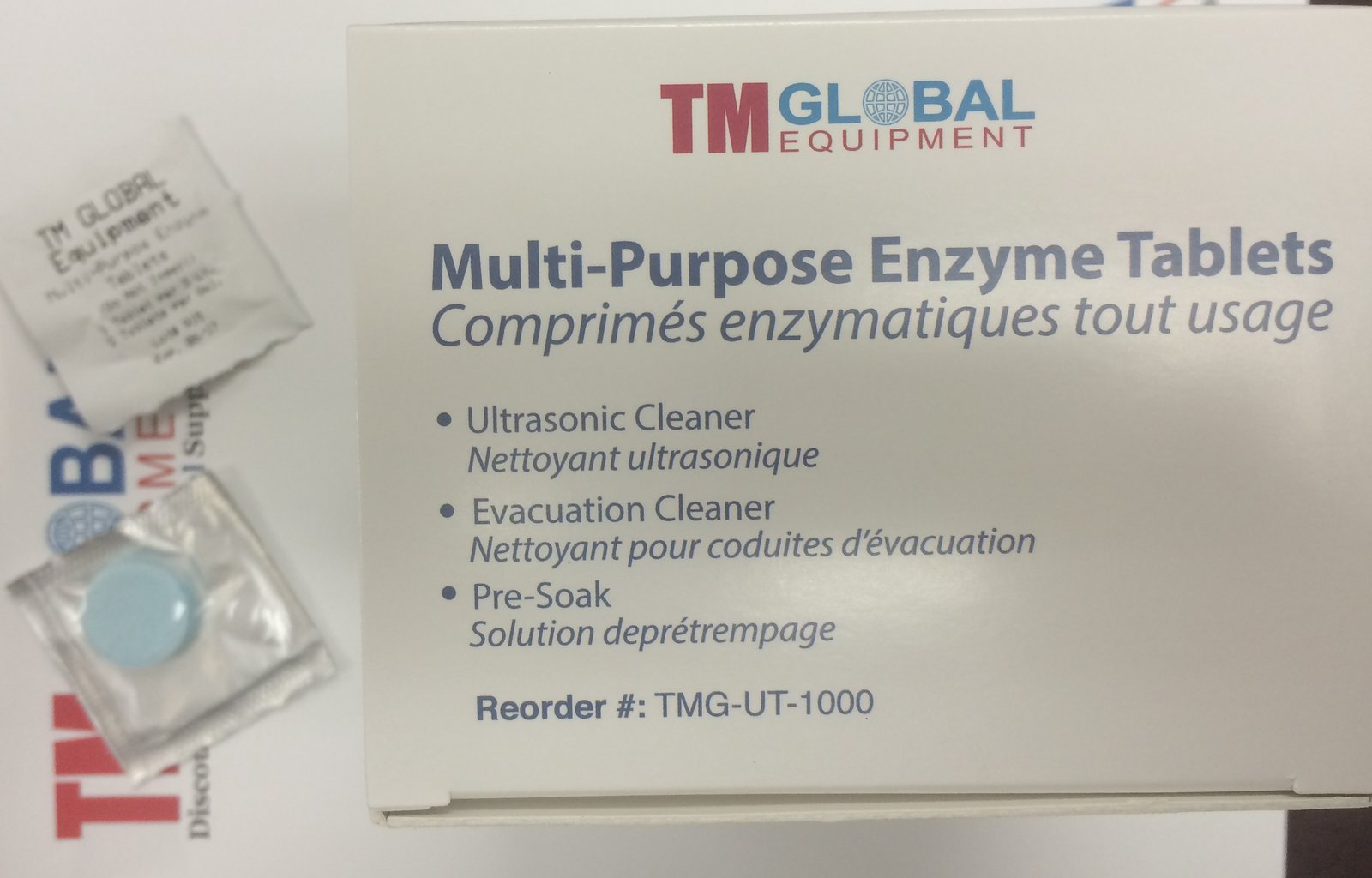 TM Global Multi Purpose Enzymatic Tablets, 64 tabs/bx (Ultrasonic Enzyme)