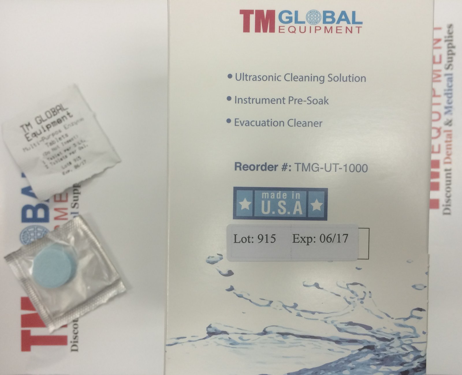 TM Global Multi Purpose Enzymatic Tablets, 64 tabs/bx (Ultrasonic Enzyme)