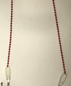 TMG Bib Clip ( Bib Holder / Napkin Holder )  chain-type 14"  White / Red Chain