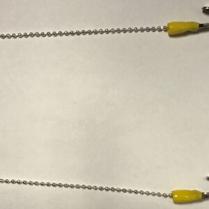 TMG Bib Clip ( Bib Holder / Napkin Holder )  chain-type 14"  Yellow