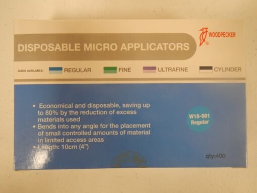 House Brand Disposable Micro Applicators (Microbrush)  Regular Blue -Regular Tip. 1case (4bottles) 100pcs/Bottle