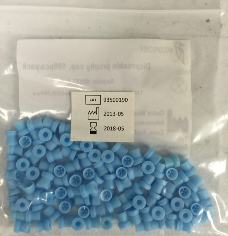 House Brand Disposable Prophy Cups- Snap-on regular cups Blue, 100/bag