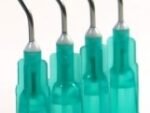 TM Global Pre-Bent Dispensing Tips Green, ( Pre bent Sealant & Composites tips ) 21GA 100/bag