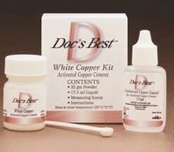Doc's Best White Copper Cement Kit, 32gm Powder, 17.5ml Liquid - KIT