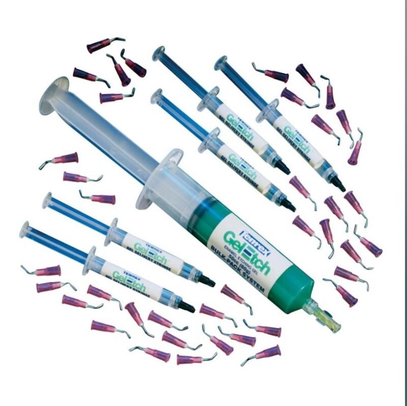 Gel-Etch Bulk Pack,1 50cc storing and filling syringe, 5 empty 3cc delivery syringes, 50 disposable needle tips - COMPLETE KIT