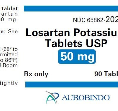 Aurobindo Losartan Potassium Tablets USP 50mg, 90 Tablets